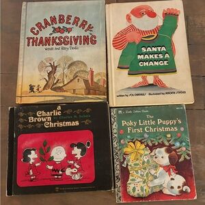 Set of Vintage Children's Christmas Books